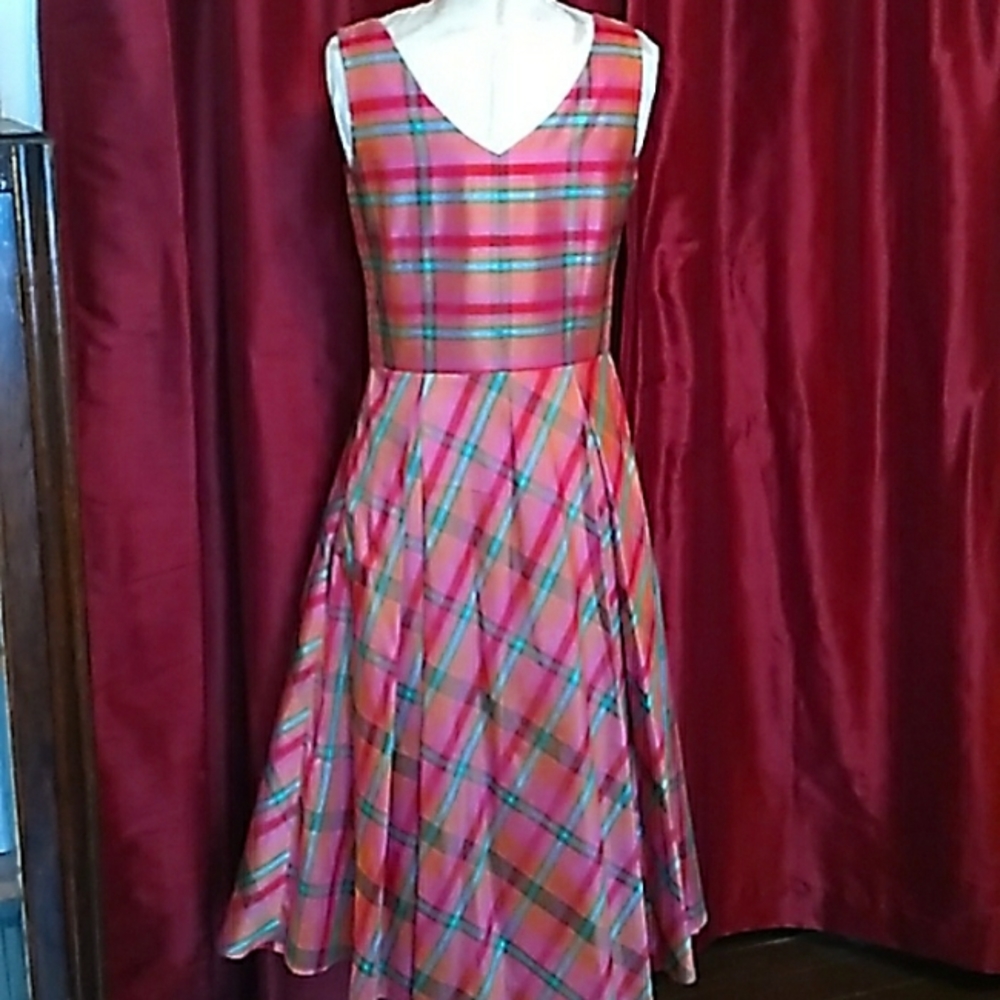 Donating in May 2022, retro silk party dress - Picture 3 of 7